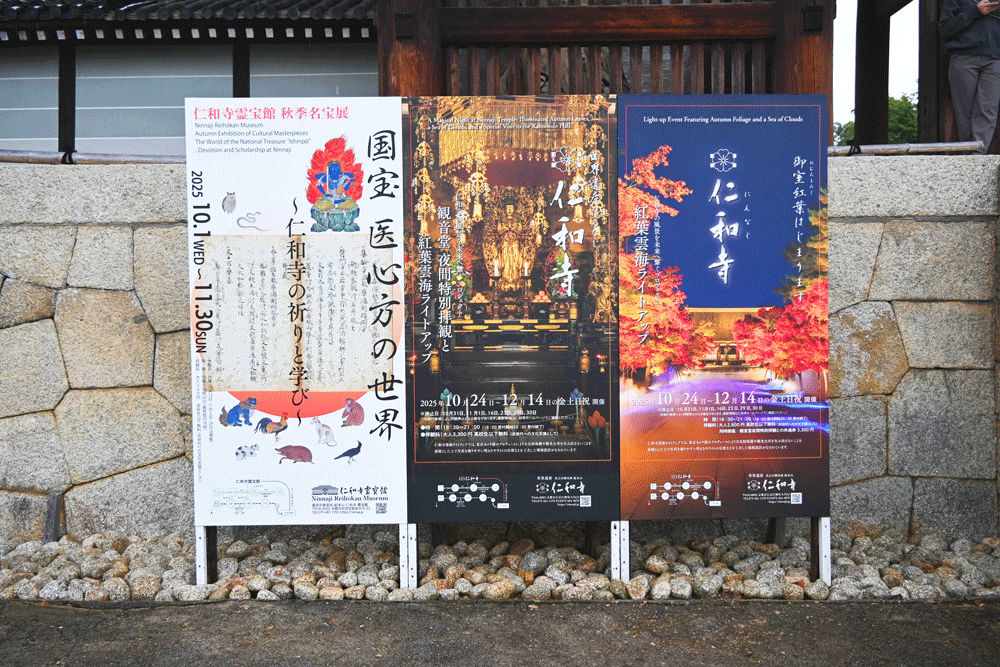 紅葉でにぎわう秋の仁和寺は催しが目白押し